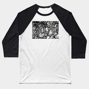 View through a tangle of branches in large tree in monochrome. Baseball T-Shirt
